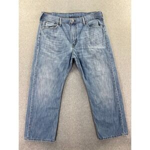 Levis 569 Loose Straight Jeans Mens Size 38x30 (Fits 38x28) Light Wash Cotton